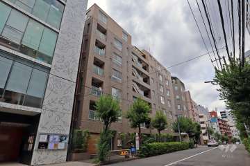 マートルコート恵比寿南2の外観(北東側から)