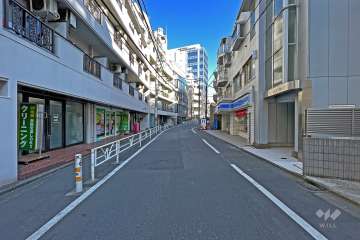 敷地東側の前面道路（西側から）