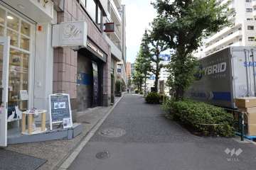 敷地北側の前面道路（東側から）
