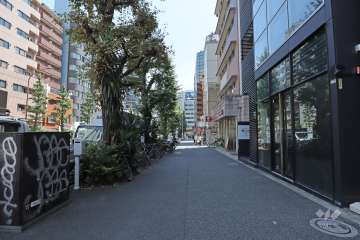 敷地北側の前面道路