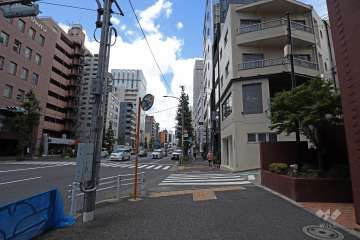 敷地南側の前面道路（東側から）
