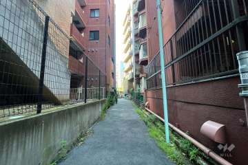 敷地西側の通路