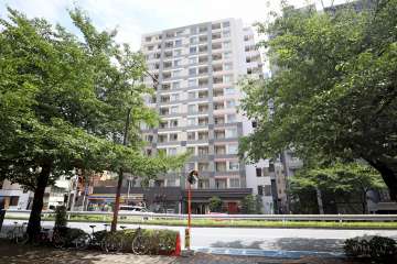 クオリア広尾の外観(北側から)