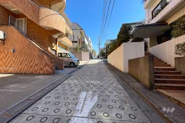 敷地北側の前面道路（西側から）