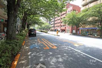 敷地北側の前面道路