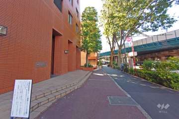 敷地北側前面道路は井の頭通りです（東側から）。