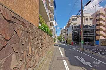 敷地東側の前面道路