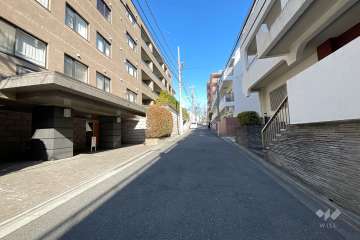 敷地東側の前面道路