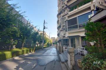 敷地北側の前面道路（西側から）