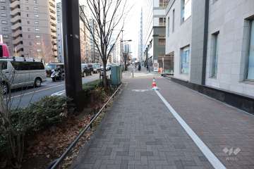 敷地東側の前面道路