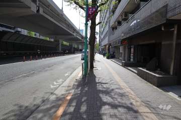 敷地南側の前面道路（東側から）