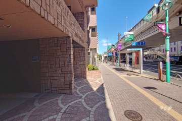 敷地南側の前面道路（西側から）