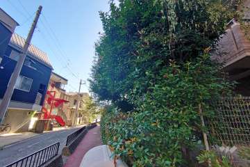 敷地南側の前面道路（東側から）