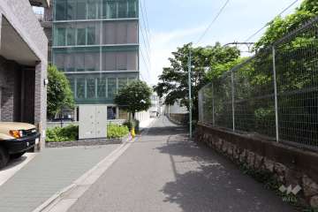 敷地西側前面道路(北側から)