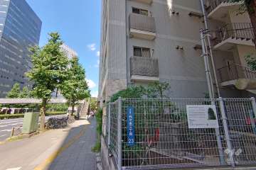 敷地北西側の前面道路（南西側から）