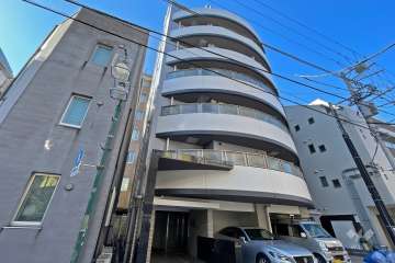 エクセリア渋谷富ヶ谷の外観（北東側から）