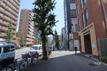 敷地北東側の前面道路