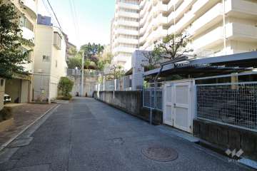 敷地東側の前面道路（東側から）