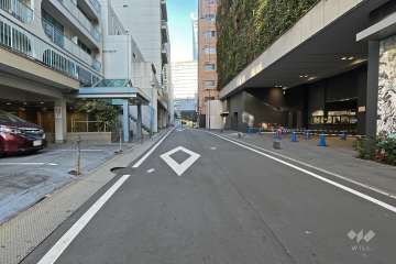 敷地東側の前面道路（南側から）