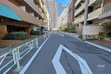 敷地南側の前面道路