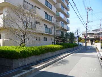 敷地周囲に植栽スペースが設けられています。