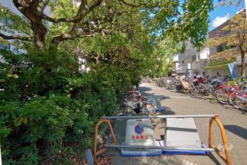 敷地南側は玉川上水旧水路緑道に面しています。