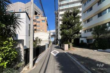 敷地北西側の前面道路　