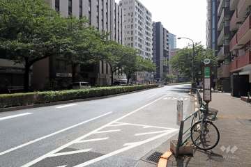 敷地南側の前面道路