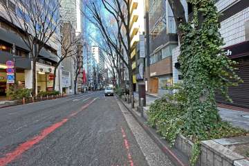 敷地南側の前面道路（東側から）