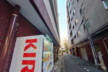 敷地東側の前面道路（南側から）