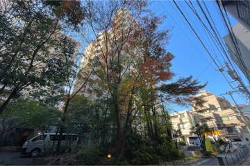 グランドメゾン恵比寿の杜フロントレジデンスの外観（北東側から）