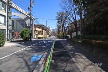 敷地北側の前面道路(西側から)