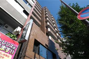 グランドメゾン恵比寿東の外観（南西側から）