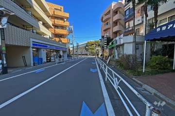 敷地北側の前面道路（西側から）