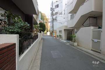 敷地南東側の前面道路