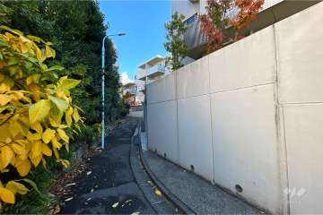 敷地西側の前面道路（南側から）