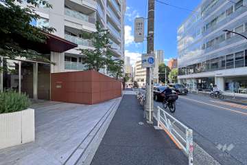 敷地の西側前面道路（北側から）