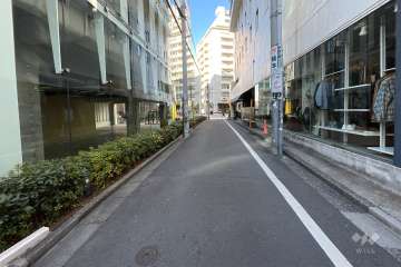 敷地南側の前面道路(東側から)