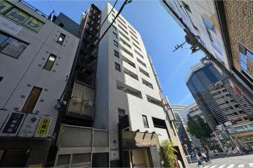 ライオンズマンション小川恵比寿の外観（北西側から）