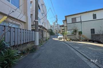 敷地南西側のの前面道路