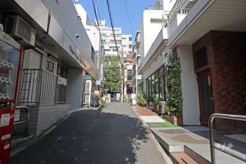 敷地南側前面道路(西側から)