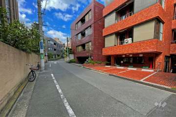 敷地の西側前面道路（南側から）