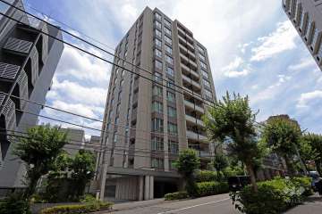 プラウド恵比寿南の外観(北西側から)