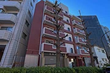 広尾ハイツ（広尾2丁目）の外観（北西側から）