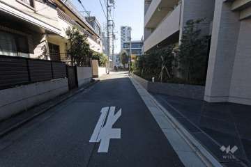 敷地南東側の前面道路