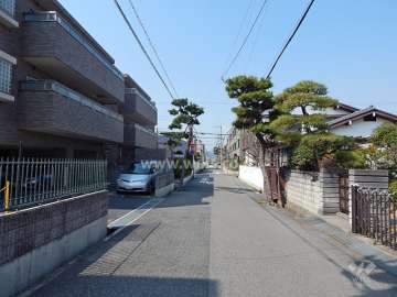 敷地北側の前面道路