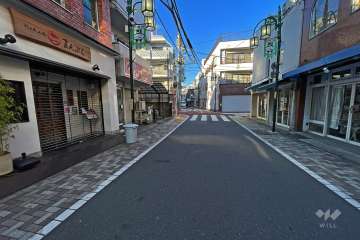 敷地の北東前面道路（南西側から））