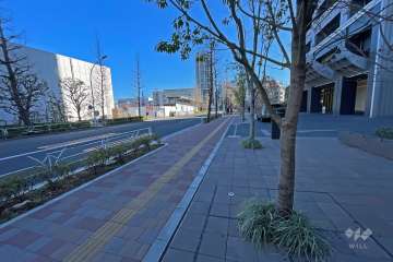 敷地北側の前面道路