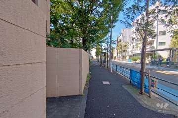 敷地北側の前面道路