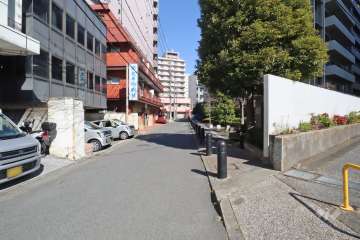 敷地北西の前面道路(南西側から)